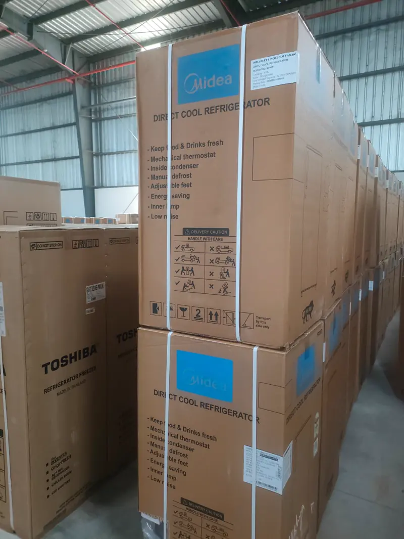 Warehouse storage area — organised inventory at Hexago