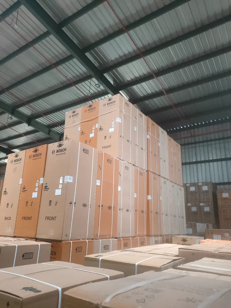 Loading bay operations at Hexago logistics warehouse